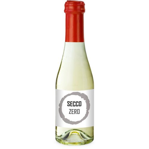 Secco ZERO, alkoholfrei - Flasche klar - Kapsel rot, 0,2 l (Art.-Nr. CA604712) - 0,2 l - trocken, spritzig erfrischend...