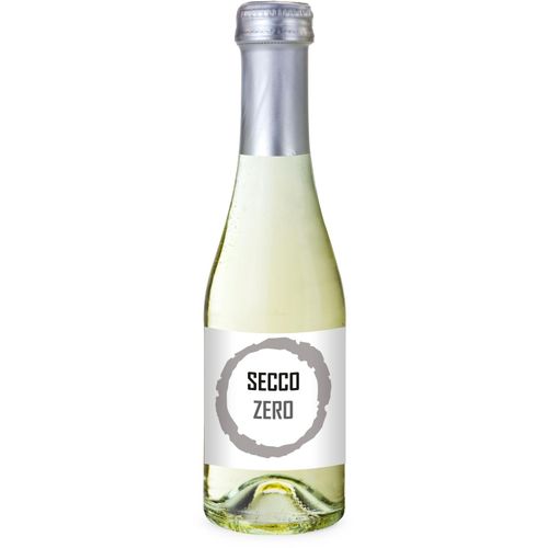 Secco ZERO, alkoholfrei - Flasche klar - Kapsel silber, 0,2 l (Art.-Nr. CA689091) - 0,2 l - trocken, spritzig erfrischend...