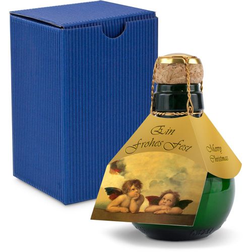 Origineller Sekt Raffael - Karton Blau, 125 ml (Art.-Nr. CA690247) - Eine Kleinere gibt es nicht: 0,125 l...