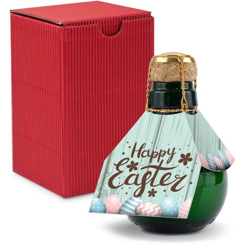 Origineller Sekt Happy Easter - Karton Rot, 125 ml (Art.-Nr. CA707092) - Eine Kleinere gibt es nicht: 0,125 l...