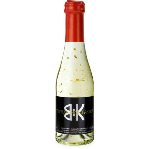 Piccolo Golden Flakes - Flasche klar - Kapsel rot, 0,2 l (Art.-Nr. CA727570) - 0,2 l - Aromatisiertes, weinhaltiges...