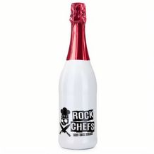 Sekt Cuvée - Flasche weiß-lackiert - Kapsel rot, 0,75 l (Art.-Nr. CA797080)