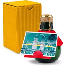 Origineller Sekt Visitenkarteneinschub - Karton Gelb, 125 ml (gelb) (Art.-Nr. CA845845)