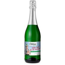 Sekt Cuvée - Flasche grün - Kapselfarbe Silber, 0,75 l (silber) (Art.-Nr. CA927021)