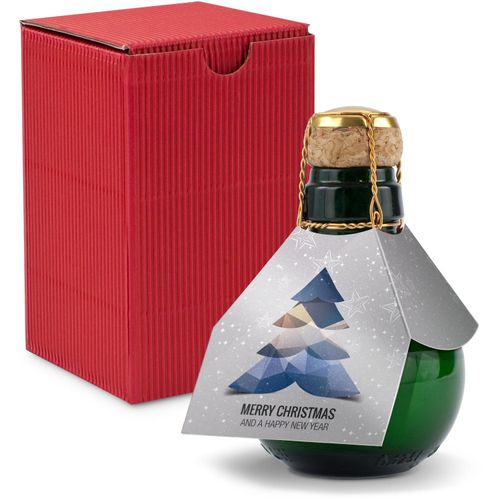 Origineller Sekt Merry Christmas - Karton Rot, 125 ml (Art.-Nr. CA939577) - Eine Kleinere gibt es nicht: 0,125 l...