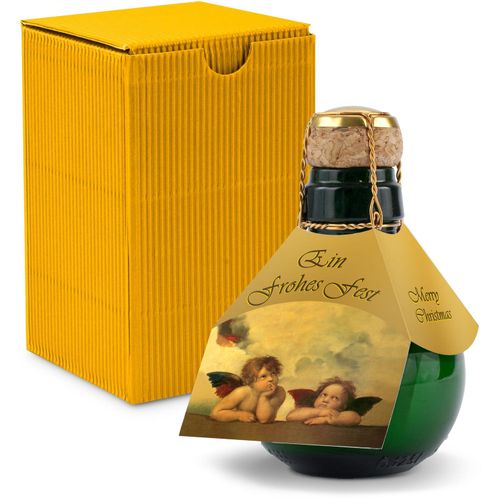 Origineller Sekt Raffael - Karton Gelb, 125 ml (Art.-Nr. CA966164) - Eine Kleinere gibt es nicht: 0,125 l...
