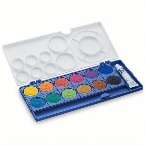 LAMY aquaplus Deckfarbkasten, 12 Farben (Art.-Nr. CA894970) - reine brillante Farbtöne     
hochergie...