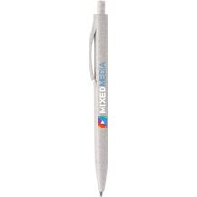 Zen Weizen-Kunststoff Kugelschreiber (weiß) (Art.-Nr. CA058202)