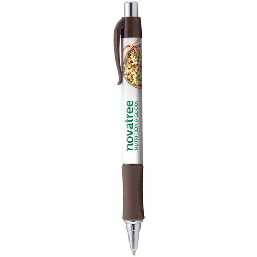 Hepburn Chrome Kugelschreiber (Art.-Nr. CA076670) - Populärer, Kunststoff-Kugelschreibe...