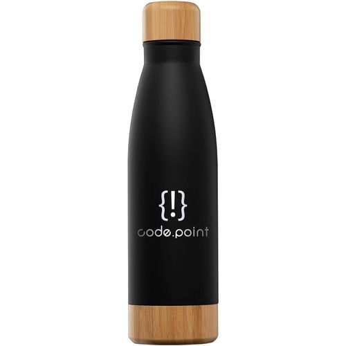 Ibiza Bamboo - 650 ml doppelwandige Edelstahlflasche (Art.-Nr. CA121043) - Die Ibiza Bamboo - 650 ml doppelwandige...