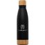 Ibiza Bamboo - 650 ml doppelwandige Edelstahlflasche (Schwarz) (Art.-Nr. CA121043)