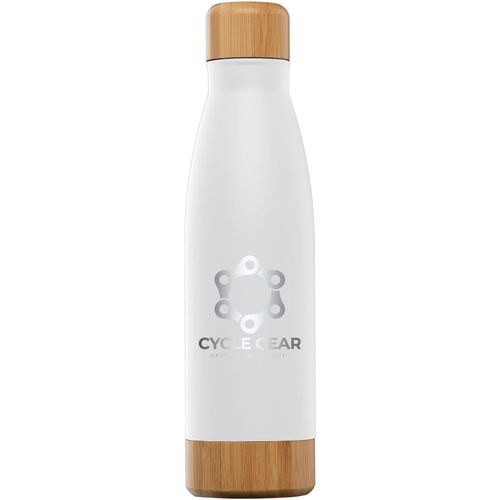 Ibiza Bamboo - 650 ml doppelwandige Edelstahlflasche (Art.-Nr. CA141697) - Die Ibiza Bamboo - 650 ml doppelwandige...