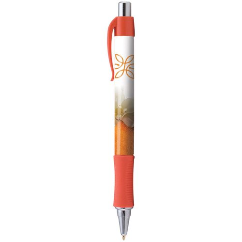 Hepburn Chrome Kugelschreiber (Art.-Nr. CA279705) - Populärer, Kunststoff-Kugelschreibe...
