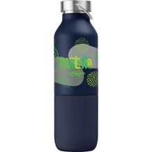 Freya Duo - 2-in-1 590 ml Recycling-Edelstahlflasche - Doppelwandig mit 325 ml Becher (marineblau) (Art.-Nr. CA281391)