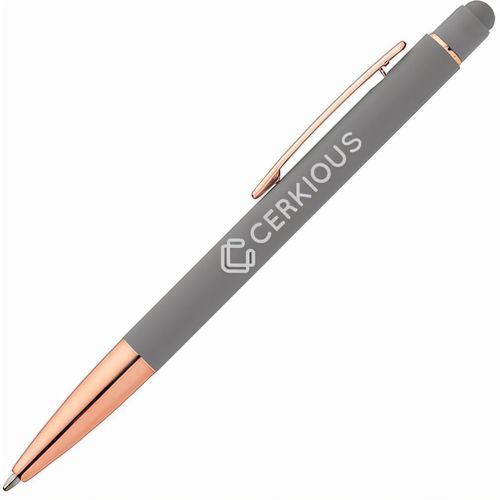 Sonic Softy Roségold Gelschreiber - m/Stylus (Art.-Nr. CA336174) - Der Sonic Softy Roségold Gel-Metallstif...