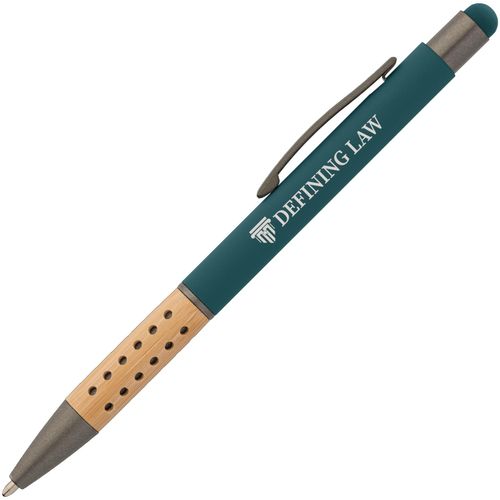 Bowie Bamboo Griff Kugelschreiber - m/Stylus (Art.-Nr. CA357795) - Wir präsentieren den Bowie Bamboo Griff...