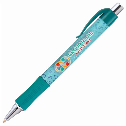 Hepburn Chrome Kugelschreiber (Art.-Nr. CA377886) - Populärer, Kunststoff-Kugelschreibe...