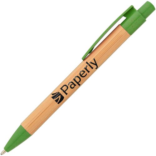 Bali Bamboo & Weizen-Kunststoff Mix Kugelschreiber (Art.-Nr. CA387283) - Dieser Kugelschreiber bietet mehr als...