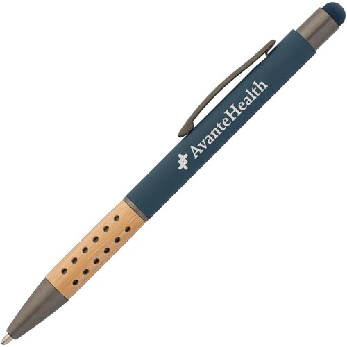 Bowie Bamboo Griff Kugelschreiber - m/Stylus (Art.-Nr. CA394184) - Wir präsentieren den Bowie Bamboo Griff...