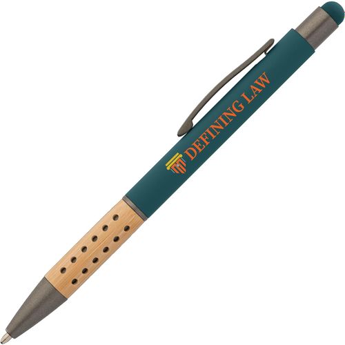 Bowie Bamboo Griff Kugelschreiber - m/Stylus (Art.-Nr. CA419516) - Wir präsentieren den Bowie Bamboo Griff...