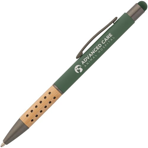 Bowie Bamboo Griff Kugelschreiber - m/Stylus (Art.-Nr. CA489202) - Wir präsentieren den Bowie Bamboo Griff...