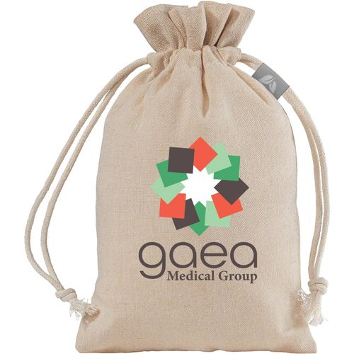 Geschenktasche Small aus recycelter Baumwolle (105 g/m²) (Art.-Nr. CA530443) - Bei Verwendung unserer kleinen Geschenkt...