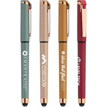 Islander Softy Roségold Designer Metallic Gelschreiber - m/Stylus (gelb) (Art.-Nr. CA540676)