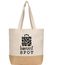 Rio Kollektion - Shopping-Tragetasche aus recycelter Baumwolle und Jute (140 g/m²) (Naturell) (Art.-Nr. CA614220)