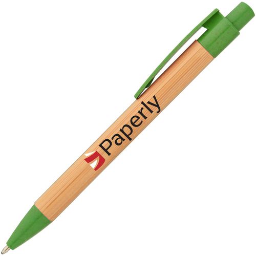 Bali Bamboo & Weizen-Kunststoff Mix Kugelschreiber (Art.-Nr. CA661168) - Dieser Kugelschreiber bietet mehr als...
