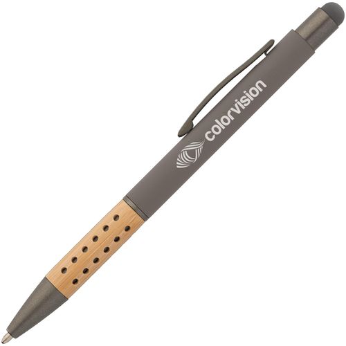 Bowie Bamboo Griff Kugelschreiber - m/Stylus (Art.-Nr. CA667192) - Wir präsentieren den Bowie Bamboo Griff...