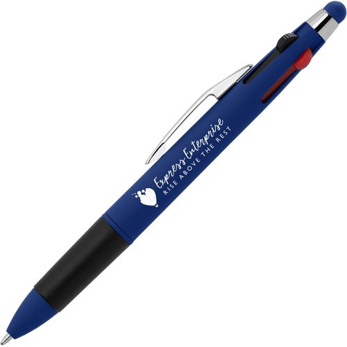 Quattro Softy Multi-Tinten Kugelschreiber - m/Stylus (Art.-Nr. CA710247) - Spaß und Funktionalität für Kunden, K...