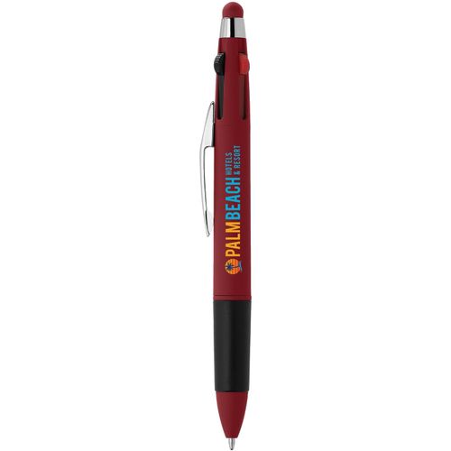 Quattro Softy Multi-Tinten Kugelschreiber - m/Stylus (Art.-Nr. CA791644) - Spaß und Funktionalität für Kunden, K...