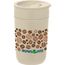 Danube - 350 ml Keramikbecher mit recyceltem Kunststoffäußeren und Decke (creme) (Art.-Nr. CA855151)