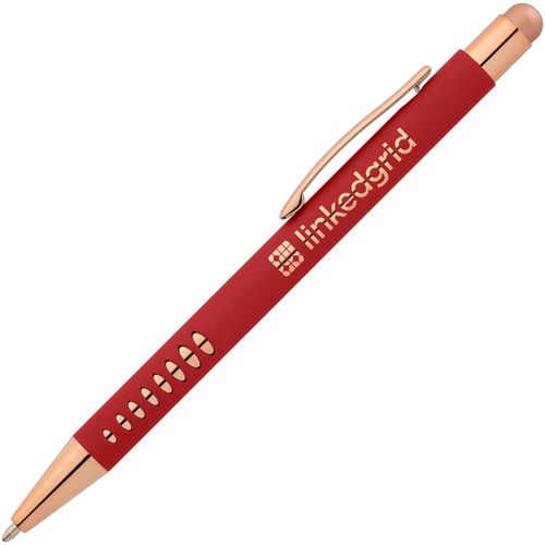 Bowie Roségold Kugelschreiber - m/Stylus (Art.-Nr. CA867453) - Der Bowie Roségold Kugelschreiber ...