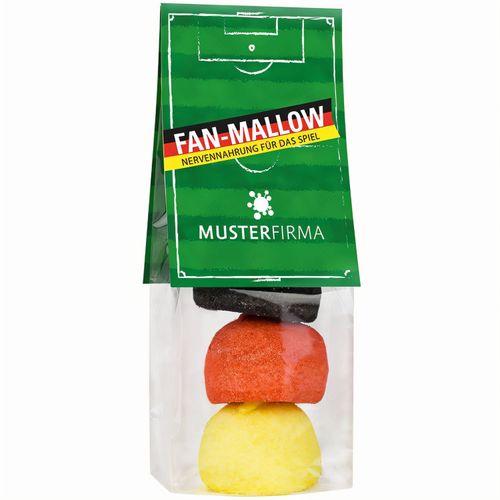 Naschbeutel Fan-Mallow - biologisch abbaubar (Art.-Nr. CA220211) - Marshmallows in Sieger-Farben. Als...