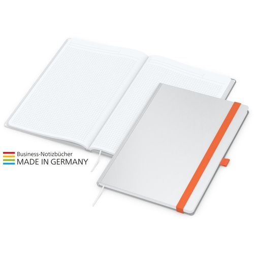 Match-Book White Bestseller A4 Cover-Star gloss-individuell, orange (Art.-Nr. CA015735) - Im Einklang mit dem Corporate Desig...