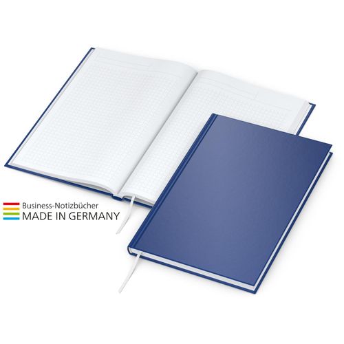 Note-Book Bestseller A5, matt-dunkelblau (Art.-Nr. CA053005) - Klassisches Notizbuch mit Business-Ausst...