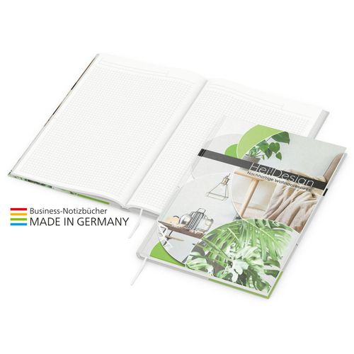 Note-Book green+blue A4, Natura Recycling (Art.-Nr. CA102775) - Klassisches Notizbuch mit Business-Ausst...