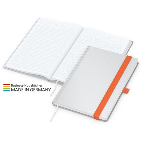 Match-Book White Bestseller A5 Cover-Star matt-individuell, orange (Art.-Nr. CA356722) - Im Einklang mit dem Corporate Desig...