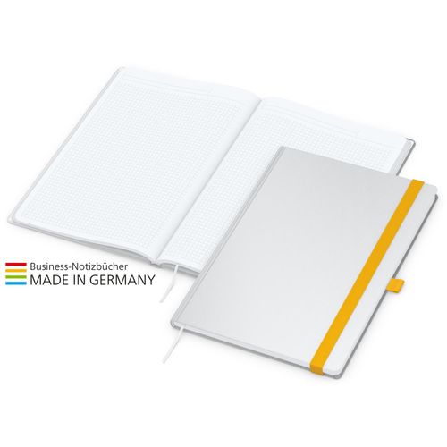 Match-Book White Bestseller A4 Cover-Star matt-individuell, gelb (Art.-Nr. CA357154) - Im Einklang mit dem Corporate Desig...