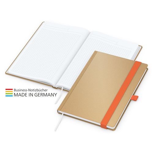 Match-Book White Bestseller A5 Natura braun-individuell, orange (Art.-Nr. CA374451) - Im Einklang mit dem Corporate Desig...