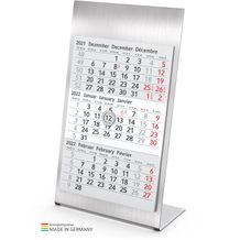 Tisch-Aufstellkalender Desktop 3 Steel Bestseller, 1-Jahr (hellgrau) (Art.-Nr. CA394560)