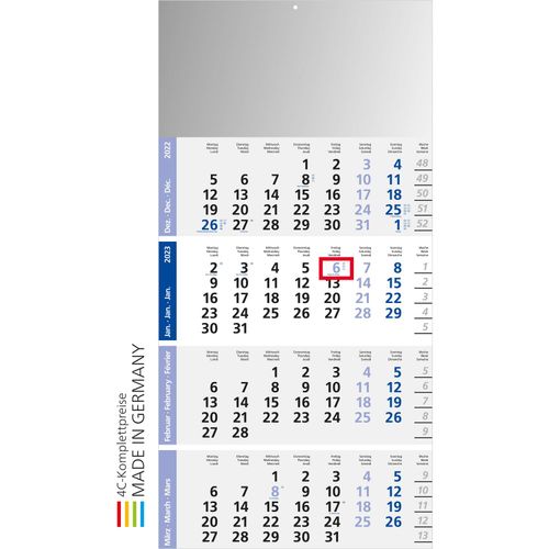 Logic 4 Bestseller inkl. 4C-Druck (Art.-Nr. CA399369) - Einblatt-Kalender mit vier Monaten auf...