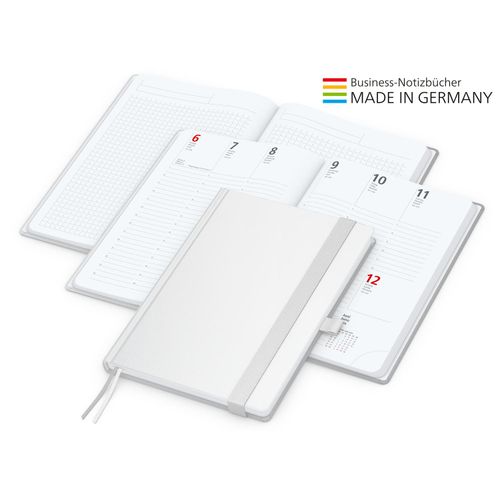 Match-Hybrid White Bestseller A5, Cover-Star matt-individuell, weiß (Art.-Nr. CA455068) - Der Hybrid-Timer für jedes Corporat...