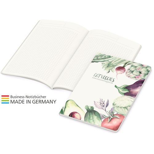 Copy-Book White green+blue A5 (Art.-Nr. CA474507) - Schlankes, flexibles Business-Notizbuch...