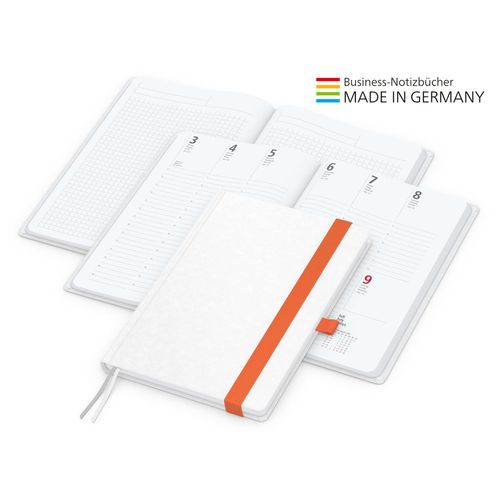 Match-Hybrid White Bestseller A5, Natura individuell, orange (Art.-Nr. CA477797) - Der Hybrid-Timer für jedes Corporat...