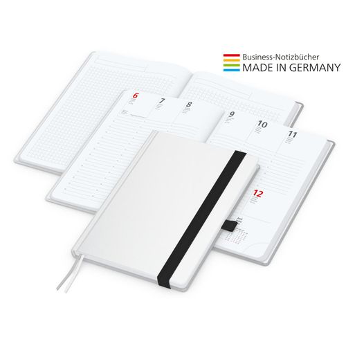 Match-Hybrid White Bestseller A5, Cover-Star matt-individuell, schwarz (Art.-Nr. CA538063) - Der Hybrid-Timer für jedes Corporat...