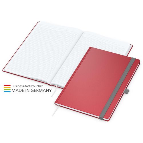 Vision-Book White Bestseller A5, rot inkl. Prägung schwarz-glänzend (Art.-Nr. CA546690) - Modern und mit Vollausstattung: Vision-B...