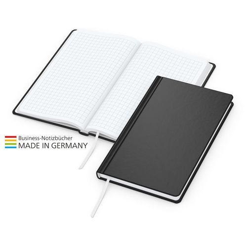 Easy-Book Basic Bestseller Pocket, schwarz inkl. Prägung schwarz-glänzend (Art.-Nr. CA549316) - Modernes, preiswertes Notizbuch in...