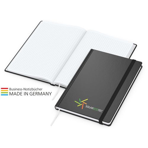 Easy-Book Comfort x.press A5, schwarz (Art.-Nr. CA628854) - Modernes Notizbuch in mattem Cover-Star-...